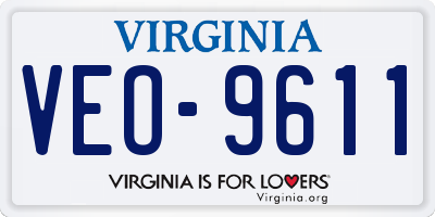 VA license plate VEO9611