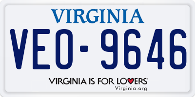 VA license plate VEO9646