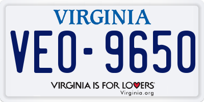 VA license plate VEO9650