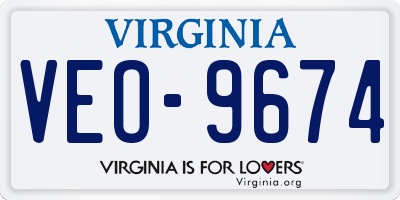 VA license plate VEO9674