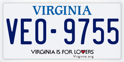 VA license plate VEO9755