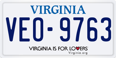 VA license plate VEO9763