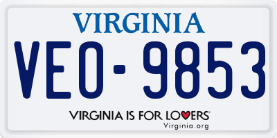 VA license plate VEO9853