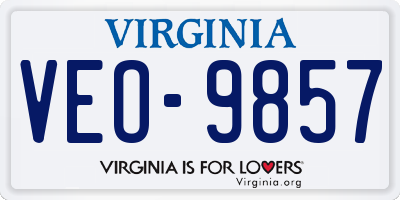 VA license plate VEO9857