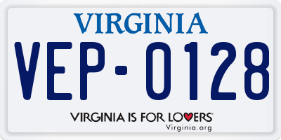 VA license plate VEP0128