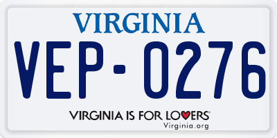 VA license plate VEP0276