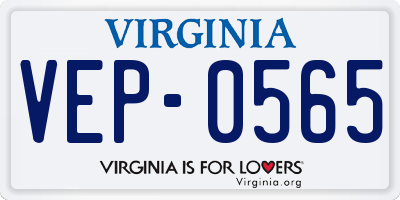 VA license plate VEP0565