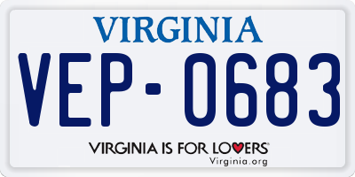 VA license plate VEP0683