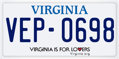 VA license plate VEP0698