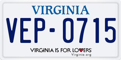 VA license plate VEP0715