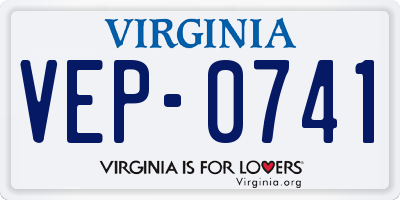 VA license plate VEP0741