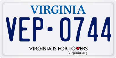 VA license plate VEP0744