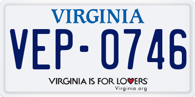 VA license plate VEP0746