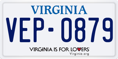 VA license plate VEP0879