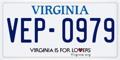 VA license plate VEP0979