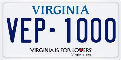 VA license plate VEP1000