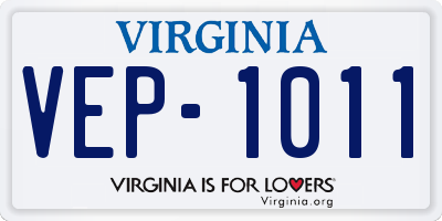 VA license plate VEP1011