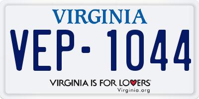 VA license plate VEP1044