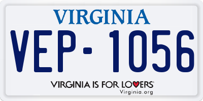 VA license plate VEP1056
