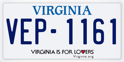 VA license plate VEP1161