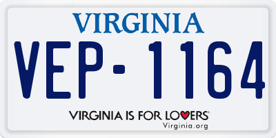 VA license plate VEP1164