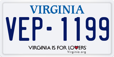 VA license plate VEP1199