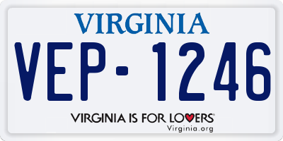 VA license plate VEP1246