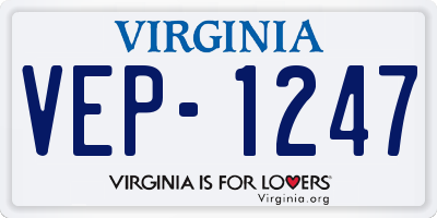 VA license plate VEP1247