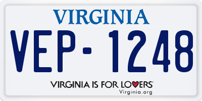 VA license plate VEP1248
