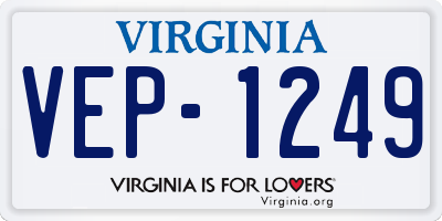 VA license plate VEP1249