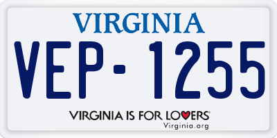 VA license plate VEP1255