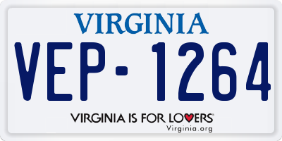 VA license plate VEP1264