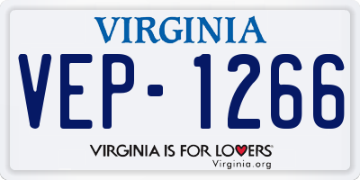 VA license plate VEP1266