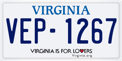 VA license plate VEP1267