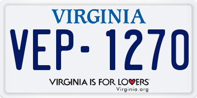 VA license plate VEP1270