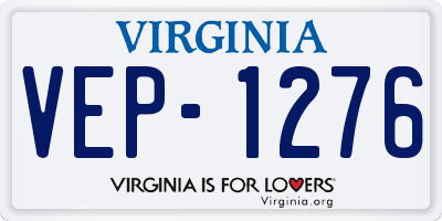 VA license plate VEP1276