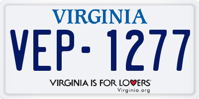 VA license plate VEP1277