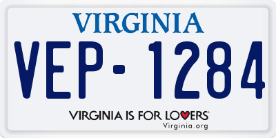 VA license plate VEP1284