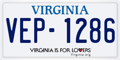 VA license plate VEP1286