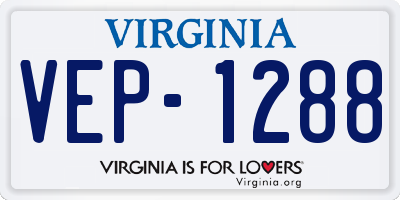 VA license plate VEP1288