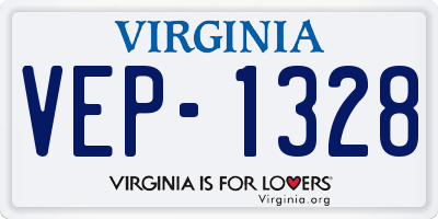 VA license plate VEP1328