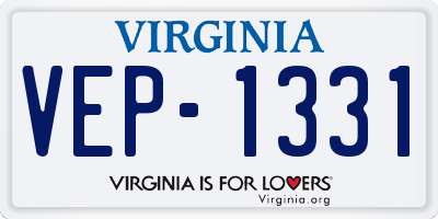 VA license plate VEP1331