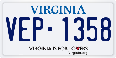 VA license plate VEP1358