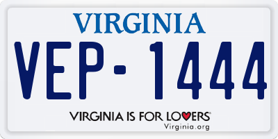 VA license plate VEP1444