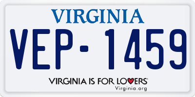 VA license plate VEP1459