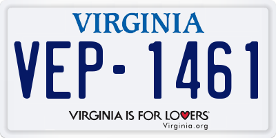 VA license plate VEP1461