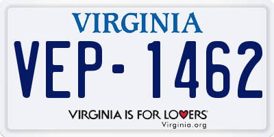 VA license plate VEP1462