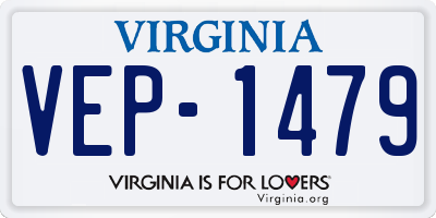 VA license plate VEP1479