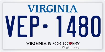 VA license plate VEP1480