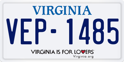 VA license plate VEP1485